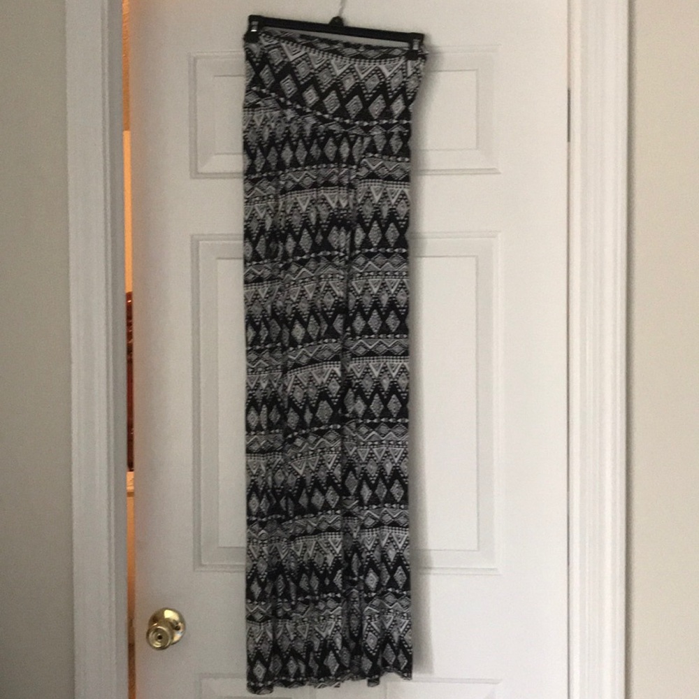 Black and White aztec palazzo pants